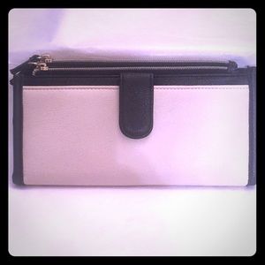 Vintage Beige/Black Trim Double Wallet